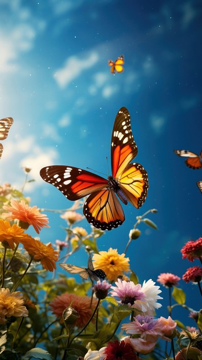 Flying butterlies butterfly outdoors nature. | Premium Photo - rawpixel