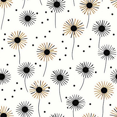 Sunflower pattern backgrounds wallpaper. 