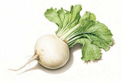 Turnip vegetable plant food. 