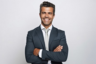 Businessman portrait smile adult. 