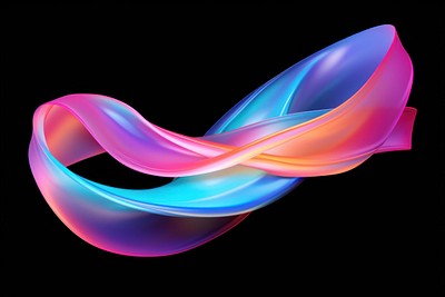 Ribbon neon purple art. AI generated Image by rawpixel.