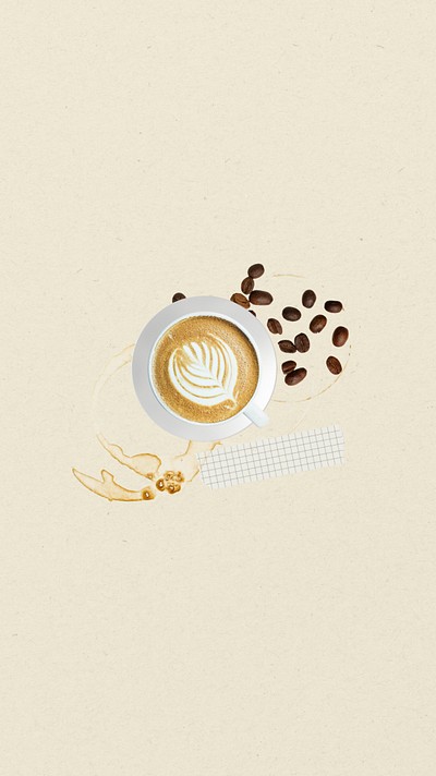 Latte art beige iPhone wallpaper | Premium Photo - rawpixel