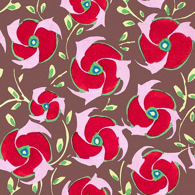 Rose seamless art deco background, vintage art nouveau design