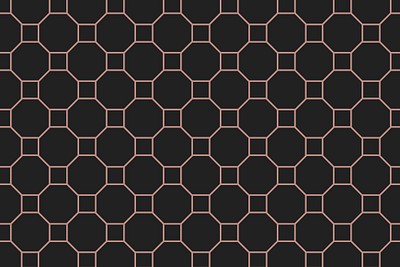 Seamless geometric pattern background, black hexagon vector