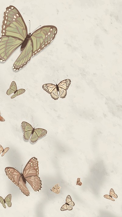 Aesthetic iPhone wallpaper butterfly pattern | Premium Photo - rawpixel