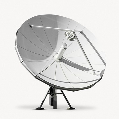 Satellite dish image on white background