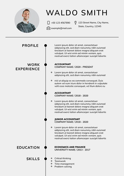 CV/Resume template word doc, free | Premium Word Document Template ...