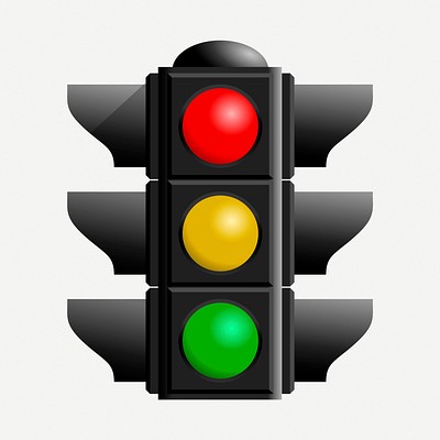 Traffic lights clipart, collage element | Free PSD - rawpixel