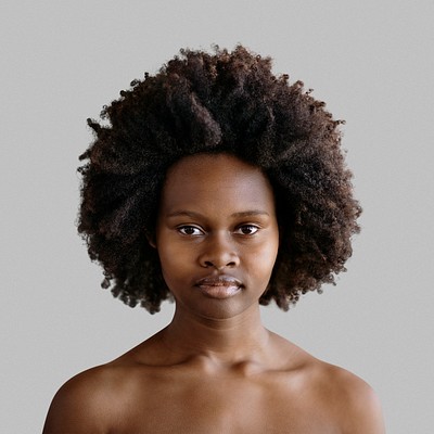 Beautiful naked black woman afro | Premium PSD - rawpixel