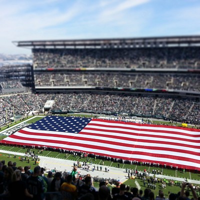 US flag football stadium tilt-shift | Free Photo - rawpixel