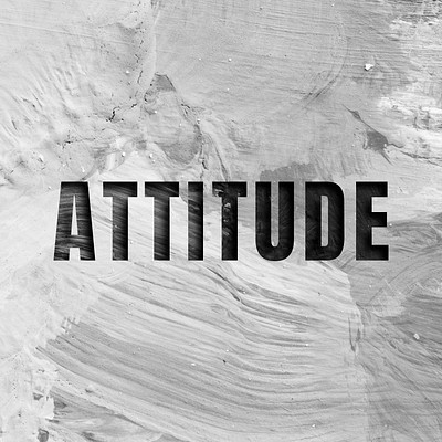 Attitude uppercase letters typography design | Free PNG Sticker - rawpixel