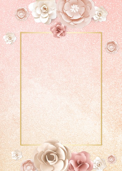 Rectangle frame flower psd paper | Premium PSD - rawpixel