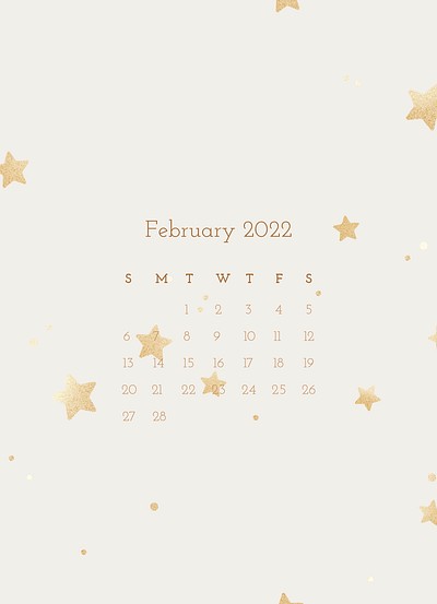 Star February 2022 calendar, monthly | Premium Photo - rawpixel