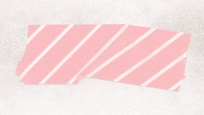 Pink washi tape sticker, striped