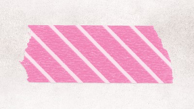 Pink washi tape sticker, striped