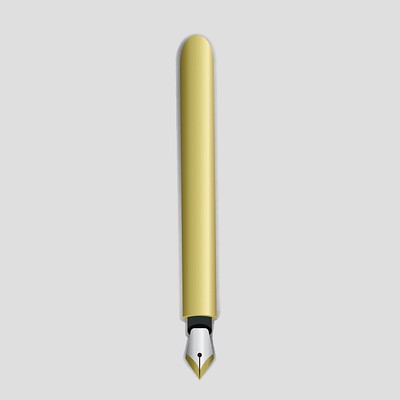 Calligraphy pen illustration vector icon