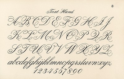 Cursive fonts from Draughtsman's Alphabets | Free Photo - rawpixel