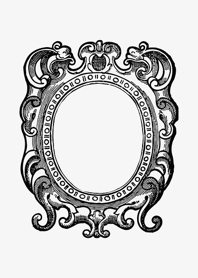 oval victorian frames tattoo