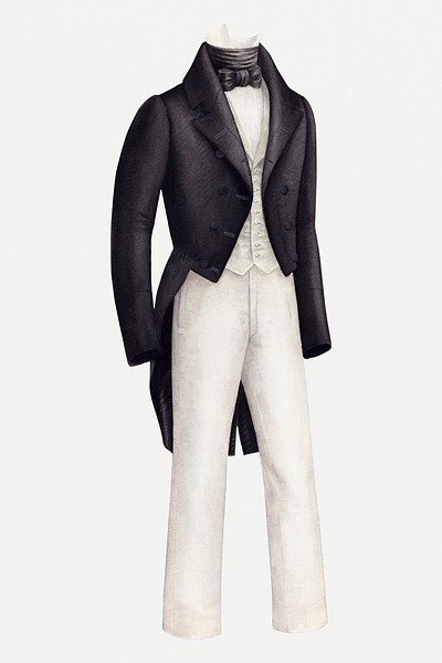 Gentleman&#39;s tuxedo psd design element, remixed from artworks by Henry De Wolfe