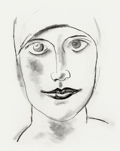 Woman's head (ca. 1891–1941) drawing | Free Photo Illustration - rawpixel