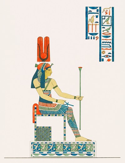 Hathor illustration from Pantheon Egyptien | Free Photo Illustration ...