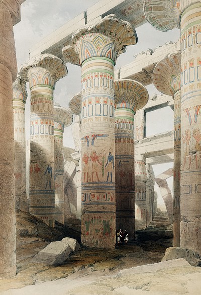 Karnac (Karnak) illustration David Roberts | Free Photo Illustration ...