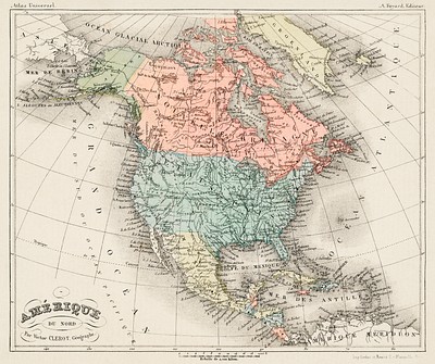 Amerique du Nord Atlas Universel | Free Photo Illustration - rawpixel