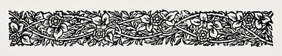 Love is Enough&ndash;Narrow Band of Ornament with Flowers and Foliage (1872) by <a href="https://www.rawpixel.com/search/william%20morris?sort=curated&amp;page=1">William Morris</a>. Original from The Birmingham Museum. Digitally enhanced by rawpixel.