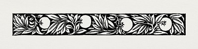 <a href="https://www.rawpixel.com/search/william%20morris?sort=curated&amp;page=1">William Morris</a>&#39;s Love is Enough&ndash;Narrow Band of Ornament with Apples and Foliage (1872) famous artwork. Original from The Birmingham Museum. Digitally enhanced by rawpixel.