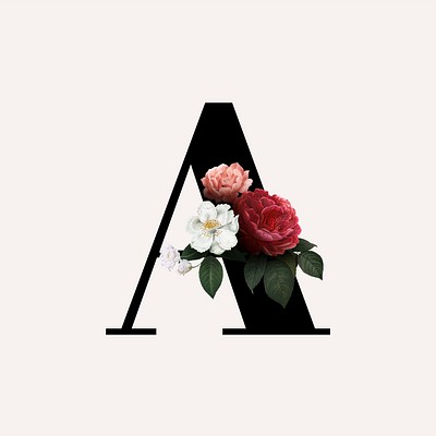 Classic and elegant floral alphabet | Premium Vector - rawpixel