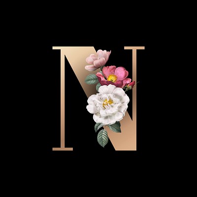 Classic And Elegant Floral Alphabet 