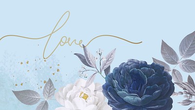 Blue roses themed card template | Premium Vector - rawpixel