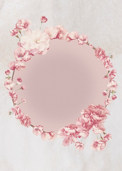 Round pink cherry blossom flower | Premium PSD - rawpixel