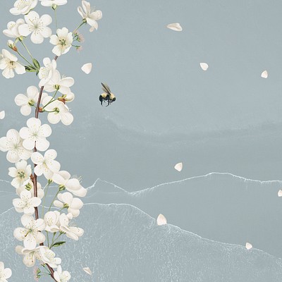White azalea blossom flower branch | Premium PSD - rawpixel