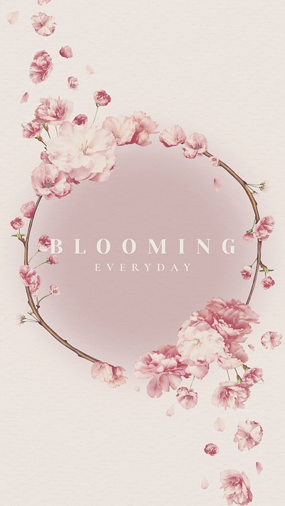 Blooming everyday floral frame illustration | Premium PSD - rawpixel