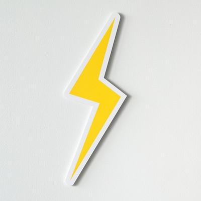 Yellow electric lightning bolt icon | Premium Photo - rawpixel