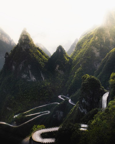 View of Tianmen Mountain road, | Premium Photo - rawpixel