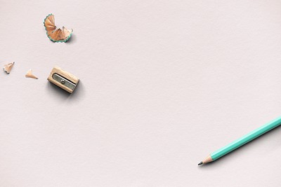 Pencil and sharpener pink background | Premium PSD - rawpixel