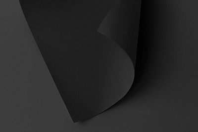 Curled black chart paper mockup