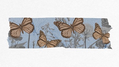 Butterfly collage png washi tape