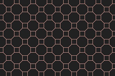 Geometric pattern background, black hexagon psd