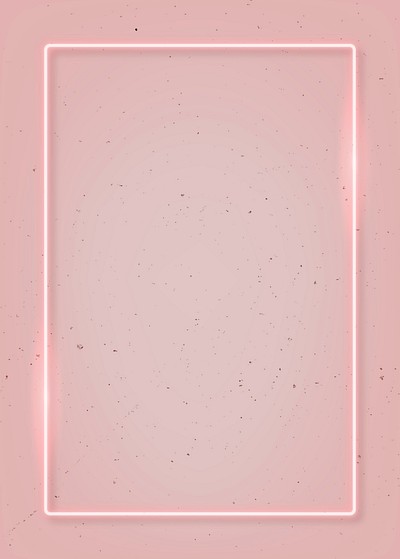 Rectangle pink neon frame on a pink | Premium Vector - rawpixel