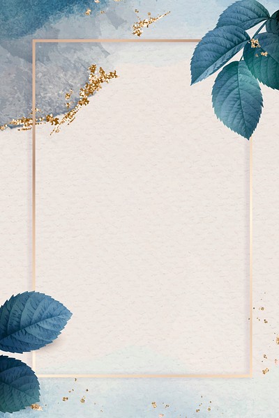 Rectangle gold frame foliage pattern | Premium Vector - rawpixel