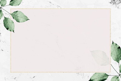 Rectangle frame with foliage pattern | Premium PSD - rawpixel