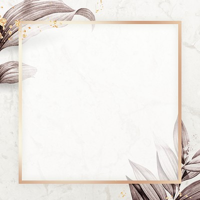 Golden frame leafy background illustration | Premium Photo - rawpixel