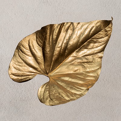 Luxury golden leaf sticker png, premium image by rawpixel.com / Adj