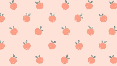 Peach pattern desktop wallpaper, cute | Premium Photo - rawpixel