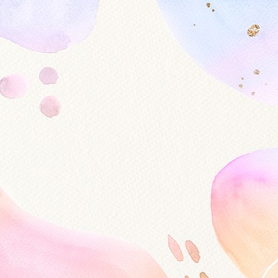 Pastel watercolor patterned background with design | Premium PSD - rawpixel