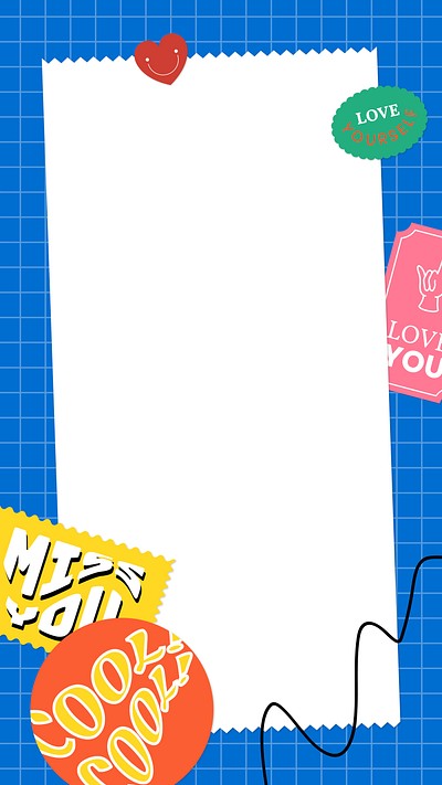 Word sticker grid border cute | Premium Photo - rawpixel