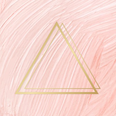 Gold triangle frame pastel pink | Premium Vector - rawpixel